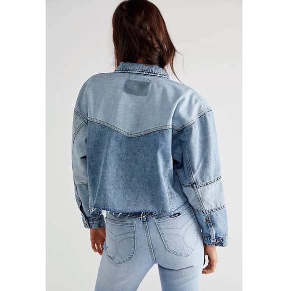 Ksubi Destiny Patchwork Lifetime Blue Cropped Denim Jacket - Picture 6 of 16